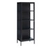 UNIQUE FURNITURE Crna metalna vitrina 58x160 cm Carmel