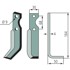 GRANIT Lijevi nož za kultivator 164x30x4 mm za BENASSI BEN-29 l RT45-401 6CM007