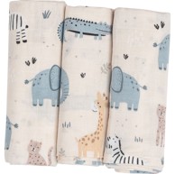 BUBABA BY FREEON Tetra pelene, safari uzorak, bež boja, 3 kom