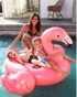 INTEX Flamingo ležaljka za kupanje na napuhavanje