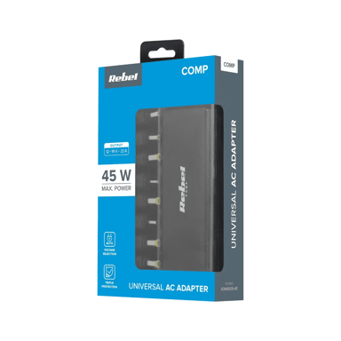 REBEL Univerzalni punjač 220 V 45 W, 10 priključaka, automatski odabir