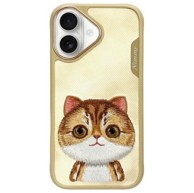 Nimmy Big Eyed Pet 2.0 Cat maskica za iPhone 16, zelena