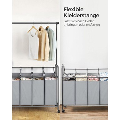 SONGMICS Košara za rublje s 4 odjeljka RLS44GS