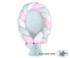 MY SWEET BABY Čahura za bebe, 2 u 1, pletena, bijela-ružičasta-mint