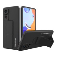 WOZINSKY Kickstand silikonska maskica za Xiaomi Redmi Note 11 Pro, crna