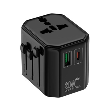 PLASTROL AD-2/EU/UNI/20W Univerzalni putni adapter, PD 20W + QC 18W