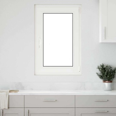 Prozor za podrum Risor 60 x 80 cm, PVC i staklo, dvostruki sloj, naginjanje i okretanje desno, bijela