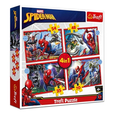 TREFL Puzzle Spiderman, 4u1 (35,48,54,70)