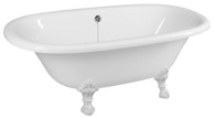 POLYSAN Retro samostojeća kada REGATA, 175x85x61 cm, bijela, bijele noge