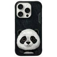 NIMMY Maskica za iPhone 16 Pro Max, Big Eyed Pet 2.0, motiv panda, crna 