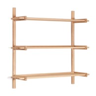 KAVE HOME Modularni sustav polica od punog hrasta u prirodnoj boji 110x98 cm Sitra 