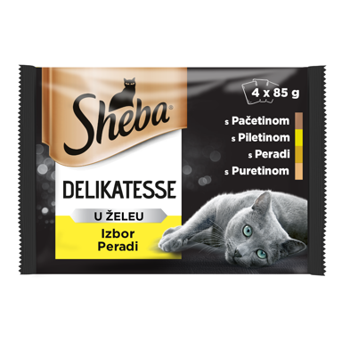 SHEBA Delikatesse izbor peradi 4x85g