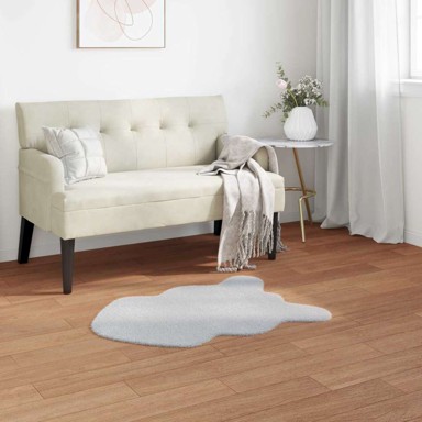 Tepih od umjetnog krzna zeca Olite 80 x 120 cm, poliester, sivi