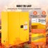 VEVOR Ormarić za sigurnost zapaljivih tvari 1095x460x1273 mm Žuti