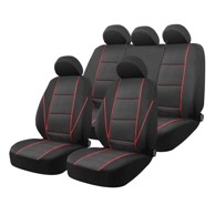 AMIO Univerzalne presvlake za auto sjedala, crno-crveni komplet