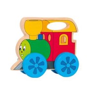 WOODYLAND Drveni vlakić na kotače s ručkom