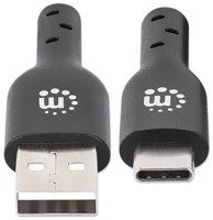 MANHATTAN Kabel, USB-A na USB-C, USB 2.0, muški na muški, 354929, duljina 2 m, crna