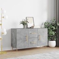 Komoda siva boja betona 100x36x60 cm od konstruiranog drva