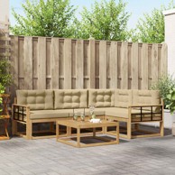 Set vanjskih sofa, 5 pcs, 79 x 79 x 37 cm, poliester, bijela i bež