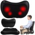 SHIATSU masažni jastuk za leđa i vrat s funkcijom grijanja, crni