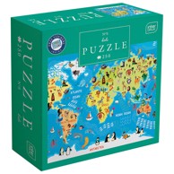 INTERDRUK Puzzle Kids 5 World Map, 250 kom