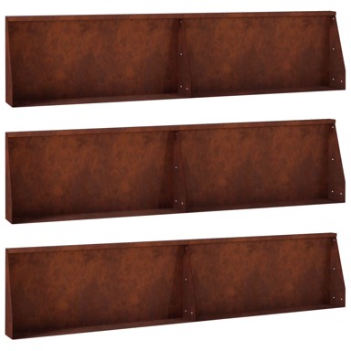 Rubnjak za gredice 6 kom 100 x 12 x 30 cm corten čelik