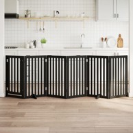 Vrata za pse s vratašcima 6 panela sklopiva 300 cm drvo topole