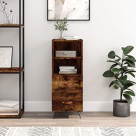 Komoda boja dimljenog hrasta 34,5x34x90 cm konstruirano drvo