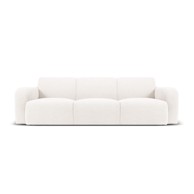 MICADONI HOME Bijela sofa od bouclé tkanine 235 cm Molino, 235x95x72 cm