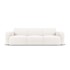 MICADONI HOME Bijela sofa od bouclé tkanine 235 cm Molino, 235x95x72 cm