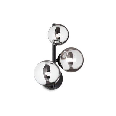 Zidna lampa Perlage, AP3, G9, fumé