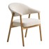 UNIQUE FURNITURE Krem blagovaonske stolice u setu s naslonima za ruke 2 kom od punog hrasta Elk