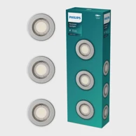 PHILIPS Peridot ugradbena svjetiljka okrugla 7w gu10 nikal 3pk
