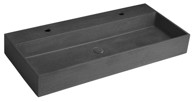 SAPHO Umivaonik, 96x44 cm, dvostruki, click-clack ispust, beton, crna