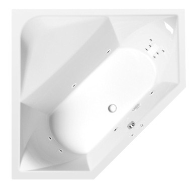 POLYSAN Hidromasažna kada, Attraction hydro, 145x145 cm, akrilat, bijela