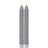 STAR TRADING Set od 2 sive voštane LED svijeće Flamme Swirl Antique, visina 25 cm