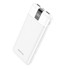 BOROFONE Power bank 10000 mAh, 2x USB, s 3u1 Micro USB-Type C-Lightning kabelom, crni