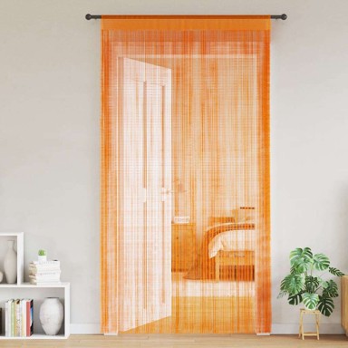 Nižaste zavjese, 2 kom, 140 x 250 cm, narančasta