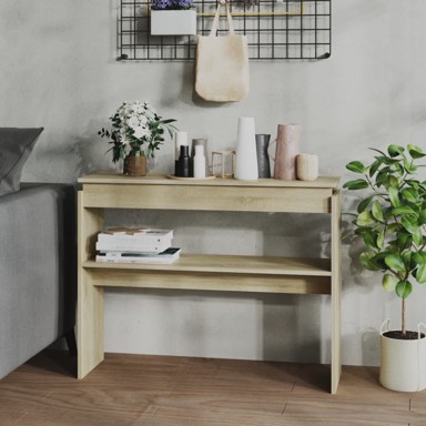 Konzolni stol 102x30x80 cm, konstruirano drvo, hrast sonoma