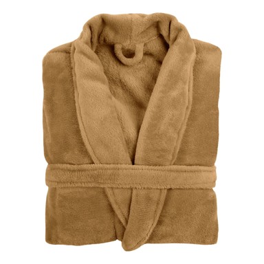TISECO HOME STUDIO Smeđi plišani kućni ogrtač Cosy, L / XL