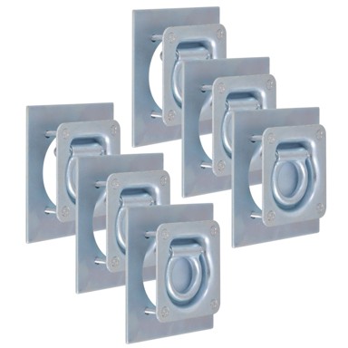 Obruči za vezanje tereta za prikolicu 6 kom, pocinčani čelik, 2000 kg