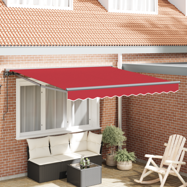 Skrovita tenda 300x250 cm, tkanina, crvena