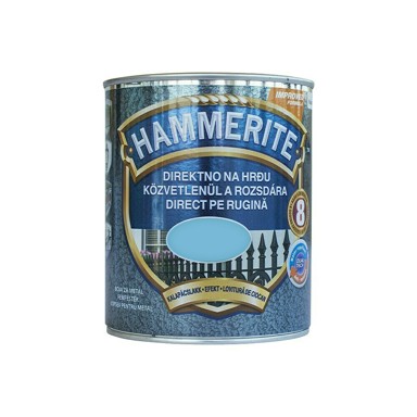 HAMMERITE Boja za metal Hammered efekt lak Max svijetlo plava 0,75 l