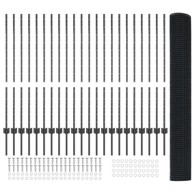 Zavarena žičana ograda s U stupovima 1.2x50 m čelik, siva