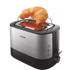 PHILIPS Viva Collection toster HD2638/90, 7 stupnjeva, 2 kriške, crni/nehrđajući čelik