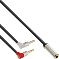 INLINE Audio kabel 99251A 1 m 2 x 3.5 mm 3.5 mm, crni