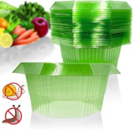 NIKCORP Ovratnici protiv puževa, plastični prstenovi za salatu i povrće, višekratni, zeleni, 20 kom
