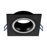 Ugradbena svjetiljka Indi D, četvrtasta, crna