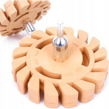 Gumeni disk za uklanjanje ljepila s trake, s adapterom za bušilicu, 100 mm