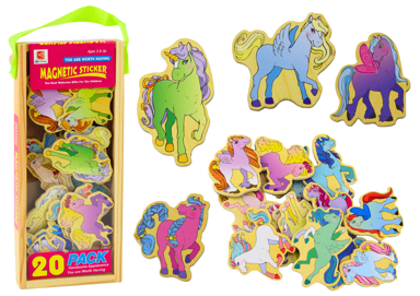 Set drvenih magneta, šareni jednorozi, 20 komada